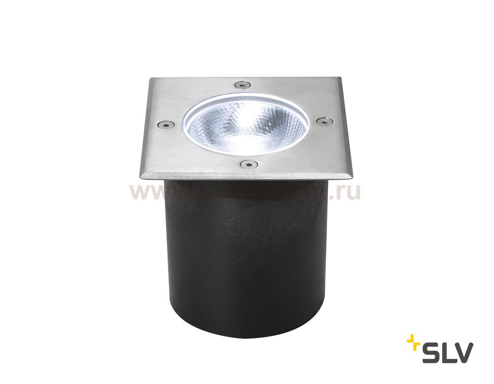 SLV 1002186 ROCCI SQUARE светильник встраиваемый IP67 9.8Вт c LED 4000К, 630лм, 20°, сталь