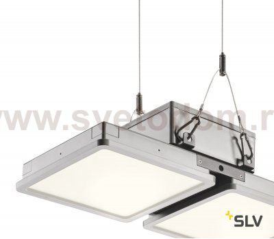 SLV 1002193 ALMINO DOUBLE светильник IP65 90Вт c LED 4000K, 11000лм, 50°, UGR<19, серебристый RAL7005