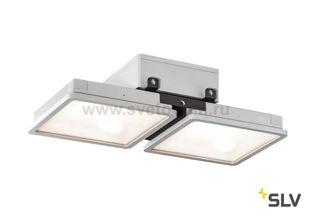 SLV 1002193 ALMINO DOUBLE светильник IP65 90Вт c LED 4000K, 11000лм, 50°, UGR<19, серебристый RAL7005