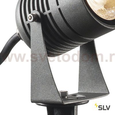 SLV 1002201 LED SPIKE светильник ландшафтный IP55 6Вт с LED 3000К, 400лм, 40°, кабель 1.5м с вилкой, антрацит