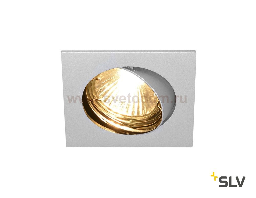 SLV 1002209 PIKA SQUARE TURNO QPAR51 светильник встраиваемый для лампы GU10 50Вт макс., хром