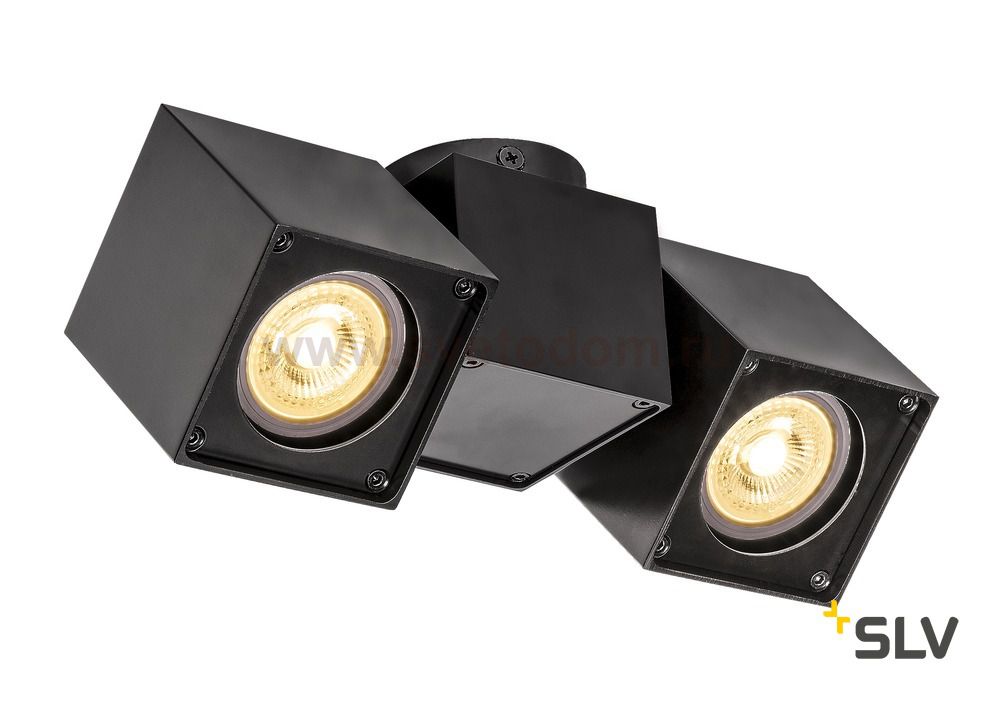 SLV 1002215 ALTRA DICE SPOT 2 светильник накладной для 2-x ламп GU10 по 50Вт макс., черный