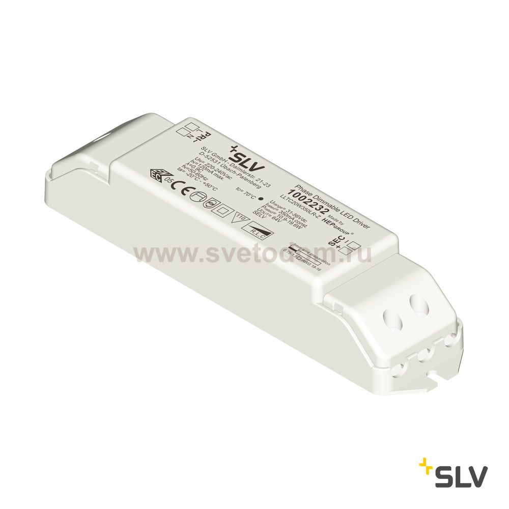 SLV 1002232 Блок питания  350мА, 10.9-19.6Вт, диммируемый, белый