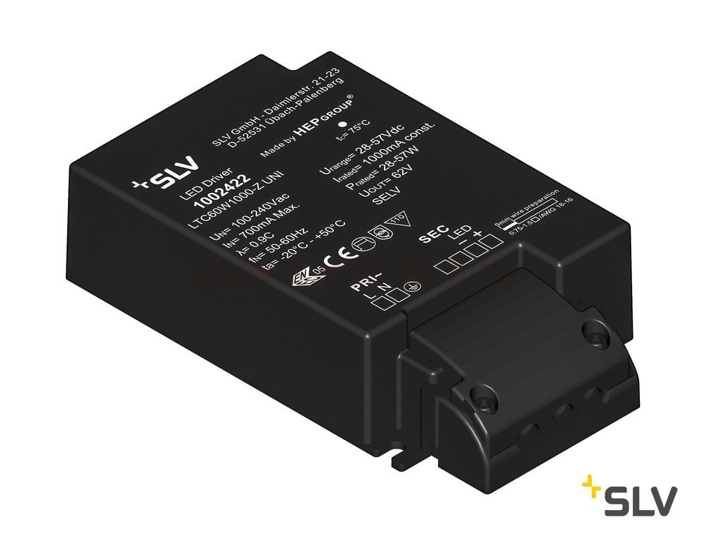 SLV 1002422 Блок питания 1000мА, 28-57Вт, белый