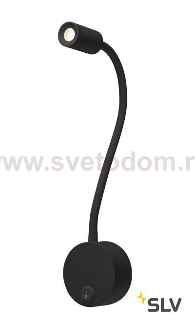 SLV 1002431 DIO FLEX PLATE LED светильник накладной 1.9Вт с выключателем и LED 3000К, 70лм, 45°, черный