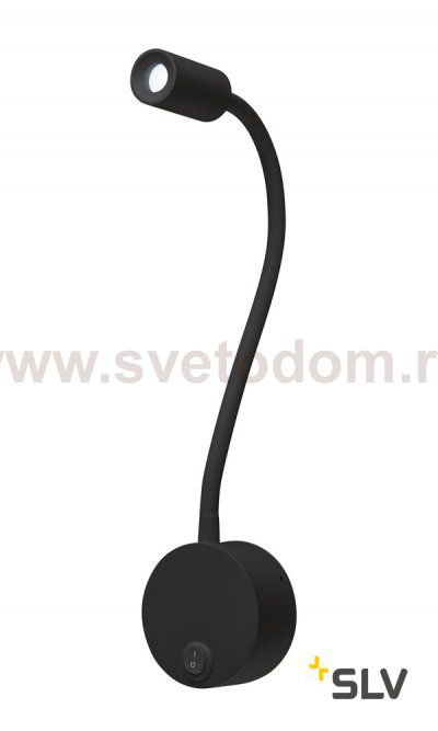 SLV 1002432 DIO FLEX PLATE LED светильник накладной 1.9Вт с выключателем и LED 4000К, 70лм, 45°, черный