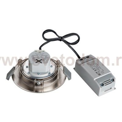 SLV 1002527 SLV PLAY, DOWNLIGHT CCT светильник встраиваемый 10Вт с БП и LED 2700-6500K, 38°, 450лм, никель