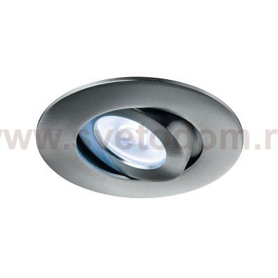 SLV 1002527 SLV PLAY, DOWNLIGHT CCT светильник встраиваемый 10Вт с БП и LED 2700-6500K, 38°, 450лм, никель