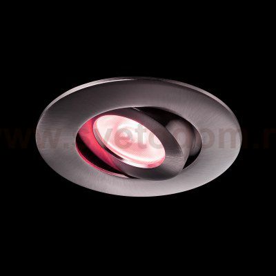SLV 1002529 SLV PLAY, DOWNLIGHT RGBW светильник встраиваемый 10Вт с БП и LED RGBW, 38°, 450лм, никель