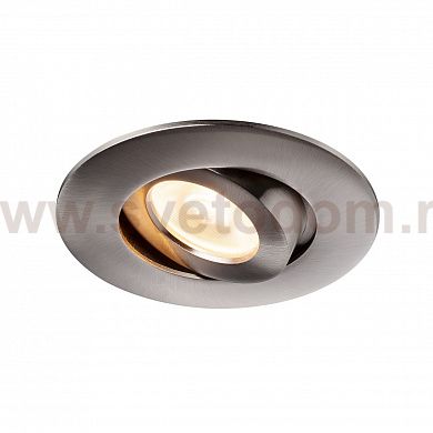 SLV 1002529 SLV PLAY, DOWNLIGHT RGBW светильник встраиваемый 10Вт с БП и LED RGBW, 38°, 450лм, никель