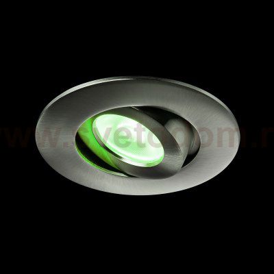 SLV 1002529 SLV PLAY, DOWNLIGHT RGBW светильник встраиваемый 10Вт с БП и LED RGBW, 38°, 450лм, никель