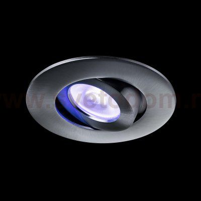 SLV 1002529 SLV PLAY, DOWNLIGHT RGBW светильник встраиваемый 10Вт с БП и LED RGBW, 38°, 450лм, никель