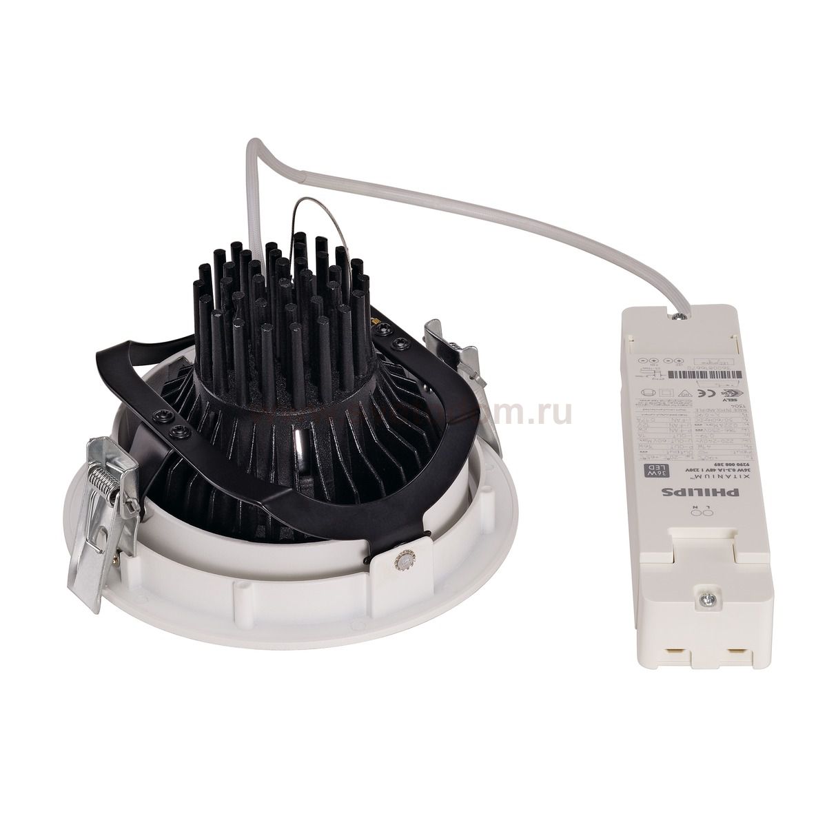 SLV 1003302 SUPROS DL светильник встраиваемый 36Вт с БП и LED 3000К, 3380лм, CRI>90, 60°, белый