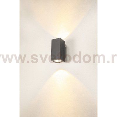 SLV 1003419 ENOLA SQUARE UP/DOWN M WL светильник настенный IP65 19Вт c LED 3000/4000К, 2x 740/840лм, 38°, антрацит