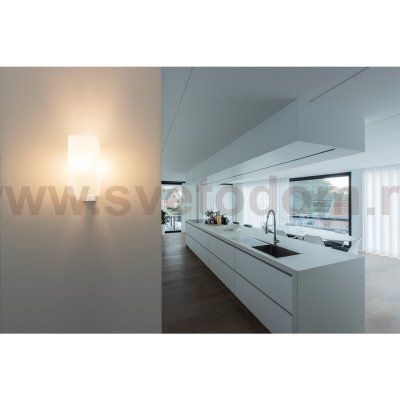 SLV 1003431 QUADRASS WL светильник настенный для лампы E27 40Вт макс., белый/ белое стекло