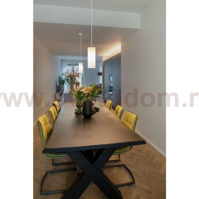 SLV 1003432 QUADRASS PD светильник подвесной для лампы E27 40Вт макс., без основания, хром/ белое стекло