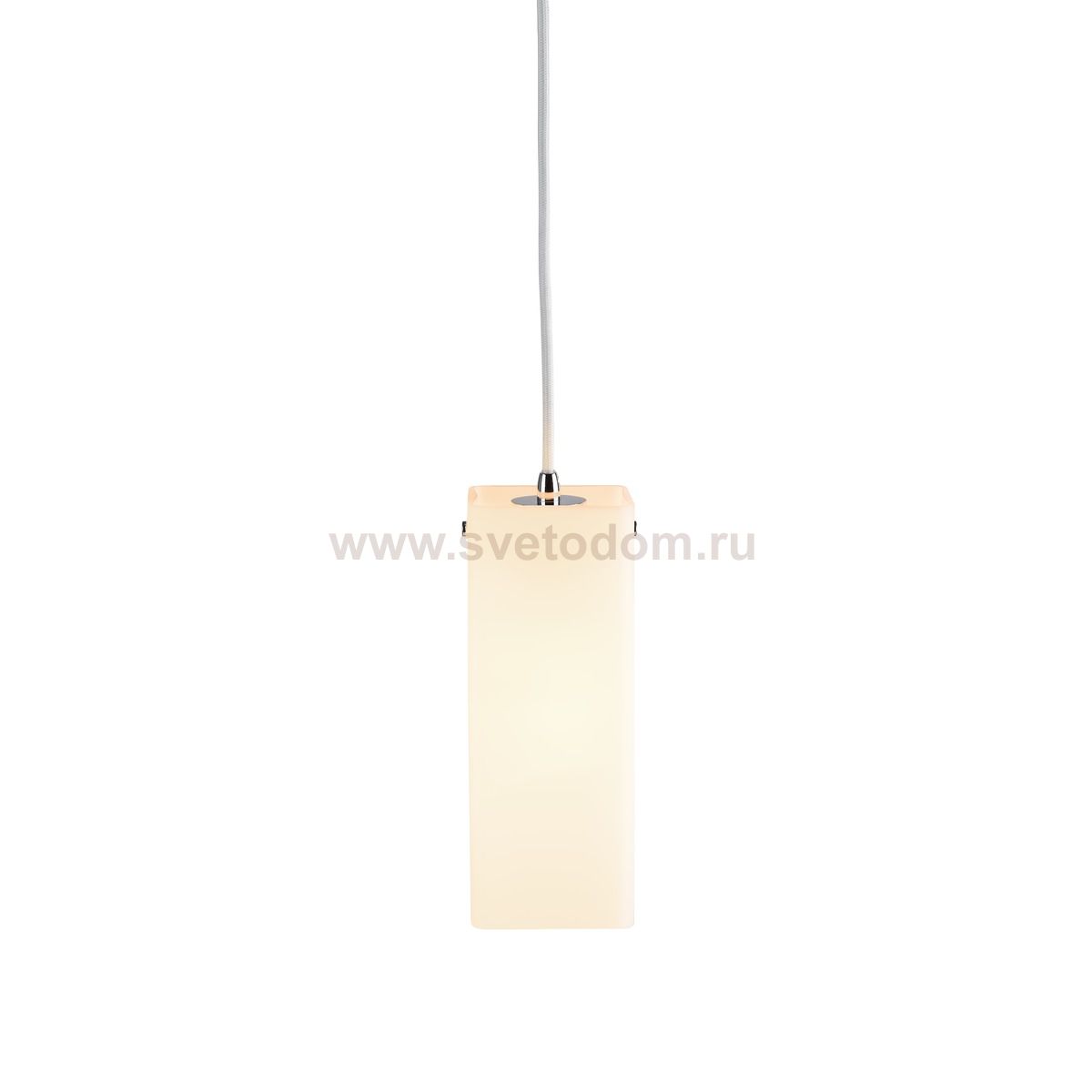 SLV 1003432 QUADRASS PD светильник подвесной для лампы E27 40Вт макс., без основания, хром/ белое стекло