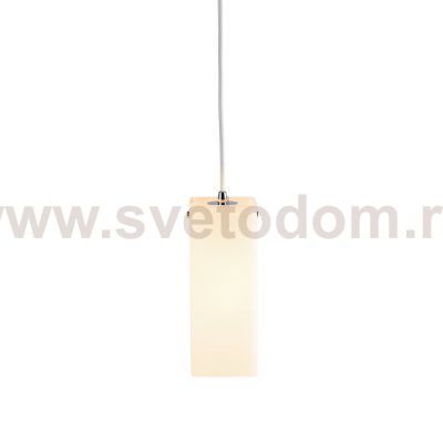 SLV 1003432 QUADRASS PD светильник подвесной для лампы E27 40Вт макс., без основания, хром/ белое стекло