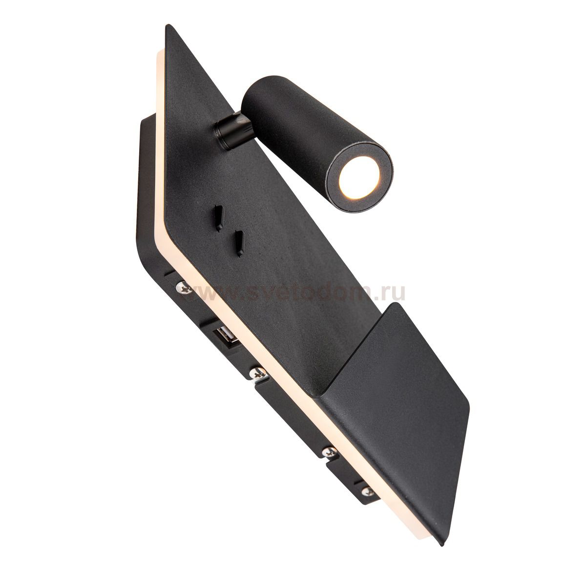 SLV 1003456 SOMNILA SPOT RIGHT светильник настенный 13Вт с USB (2A макс.), LED 3000K, 370лм+65лм, 40°, CRI>90, черный