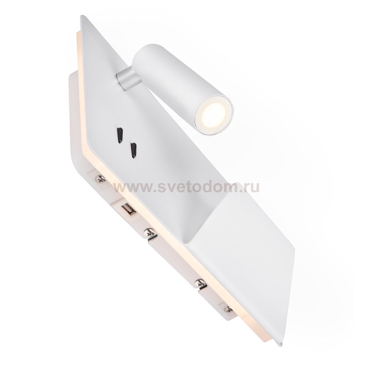 SLV 1003458 SOMNILA SPOT RIGHT светильник настенный 13Вт с USB (2A макс.), LED 3000K, 646лм+65лм, 40°, CRI>90, белый