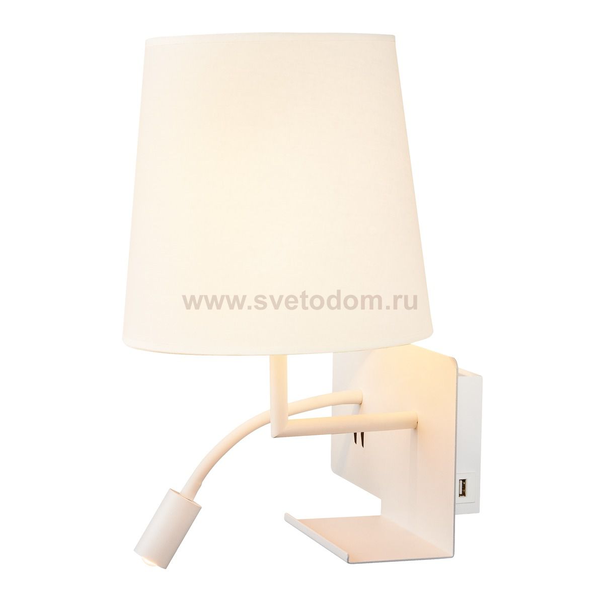 SLV 1003460 SOMNILA FLEX RIGHT светильник настенный для лампы Е27 40Вт макс., с USB (2A макс.) и с LED 3Вт, 3000K, 65лм, CRI>90, белый