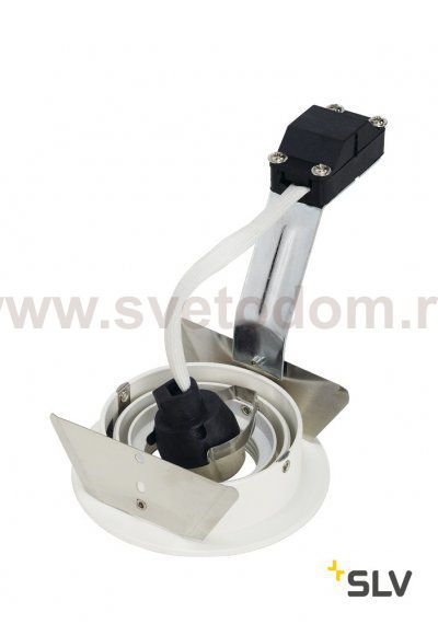 SLV 111711 NEW TRIA GU10 ROUND Downlight, mattweiss, max. 50W, inkl. Blattfedern