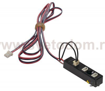 SLV 111830 Steckerleiste, 3 Ausg?nge, mit einer Br?cke, schwarz, max. 700mA