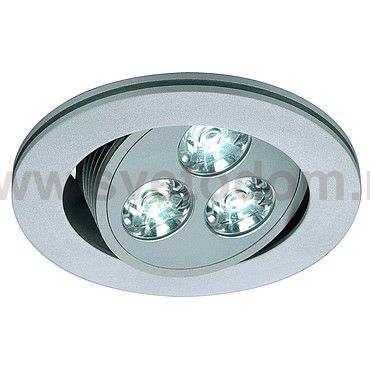 SLV 111854 TRITON 3 LED светильник встраиваемый с 3-мя PowerLED по 1Вт, 4000K, 250lm, 25°, 350mA, серебристый