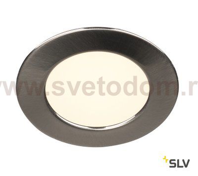 SLV 112165 Downlight DL 126 LED, rund, metall geb?rstet, 3W LED, 2700K