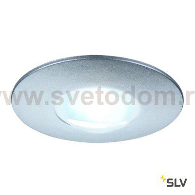 SLV 112240 DEKLED Einbauleuchte, rund, silber metallic, 1W LED, weiss, 4000K