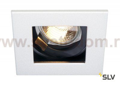 SLV 112471 INDI REC 1S Downlight eckig, mattweiss, GU10, max. 50W, kardanisch