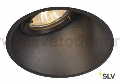 SLV 113150 HORN-A Einbauleuchte, mattschwarz, GU10, max. 50W