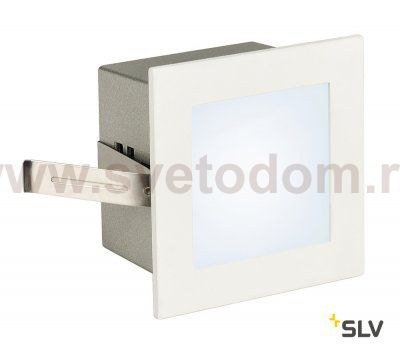 SLV 113260 FRAME BASIC LED Einbauleuchte, eckig, mattweiss, neutral- weisse LED