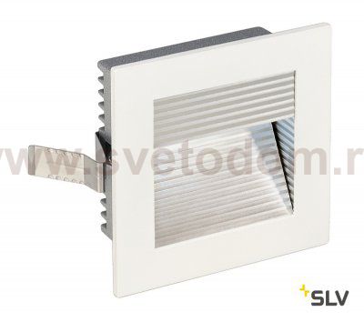 SLV 113290 FRAME CURVE LED Einbauleuchte, eckig, mattweiss, neutral- weisse LED