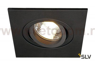 SLV 113450 NEW TRIA XL SQUARE GU10 Downlight, mattschwarz, max. 50W, inkl. Clipfedern