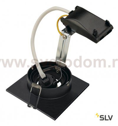SLV 113450 NEW TRIA XL SQUARE GU10 Downlight, mattschwarz, max. 50W, inkl. Clipfedern