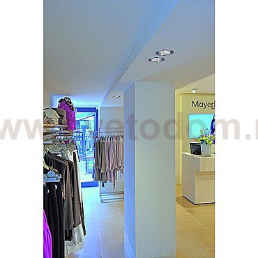 SLV 113466 NEW TRIA 68 GU10 ROUND Downlight, alu geb?rstet, max. 50W, inkl. Clipfedern