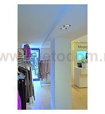 SLV 113466 NEW TRIA 68 GU10 ROUND Downlight, alu geb?rstet, max. 50W, inkl. Clipfedern