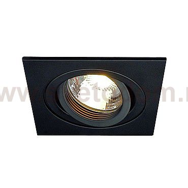 SLV 113481 NEW TRIA I MR16 Downlight, eckig, mattschwarz, max. 50W, inkl. Clipfedern