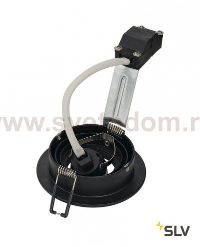 SLV 113490 NEW TRIA GU10 ROUND Downlight, mattschwarz, max. 50W, inkl. Clipfedern