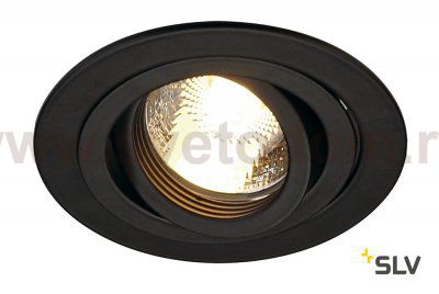 SLV 113490 NEW TRIA GU10 ROUND Downlight, mattschwarz, max. 50W, inkl. Clipfedern