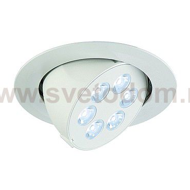 SLV 113620 TRITON 6 GIMBLE светильник встраиваемый с 6 PowerLED по 1Вт, 4000K, 395lm, 25°, 350mA, белый