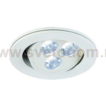 SLV 113660 TRITON 3 LED светильник встраиваемый с 3-мя PowerLED по 1Вт, 4000K, 250lm, 25°, 350mA, белый