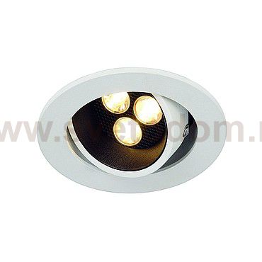 SLV 113771 TRITON 3 SET, светильник встраив. с 3 LED по 1.2Вт (5.1Вт), 3000K, 250lm, 30° + блок питания, белый