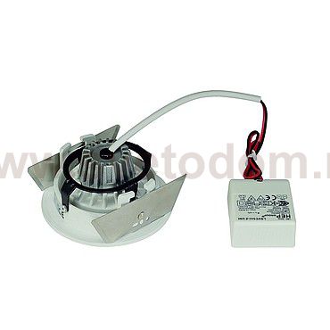 SLV 113771 TRITON 3 SET, светильник встраив. с 3 LED по 1.2Вт (5.1Вт), 3000K, 250lm, 30° + блок питания, белый