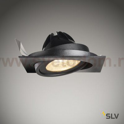 SLV 113830 NEW TRIA ES111 SQUARE Einbau- leuchte, schwarz, GU10, max. 75W, inkl. Blattfedern