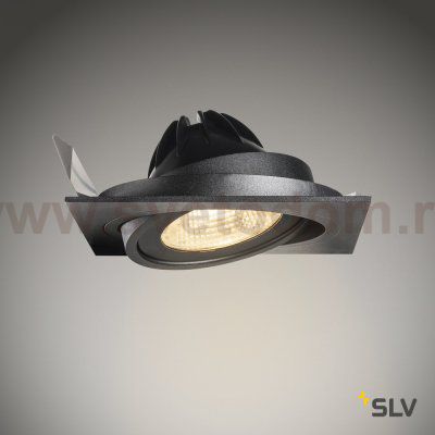 SLV 113830 NEW TRIA ES111 SQUARE Einbau- leuchte, schwarz, GU10, max. 75W, inkl. Blattfedern