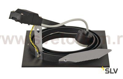 SLV 113830 NEW TRIA ES111 SQUARE Einbau- leuchte, schwarz, GU10, max. 75W, inkl. Blattfedern