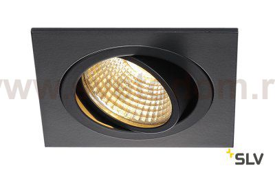 SLV 113880 NEW TRIA DL SQUARE Set Downlight, mattschwarz, 6W, 38°,2700K,inkl. Treiber,Clipf.