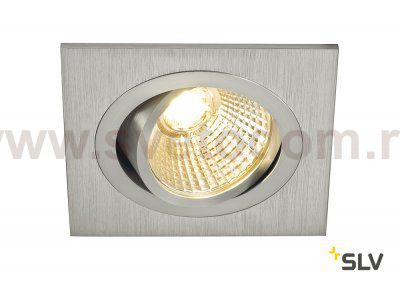 SLV 113886 NEW TRIA LED DL SQUARE Set, Downlight, alu-brushed,6W,38°, 2700K, inkl. Treiber, Clipfed.